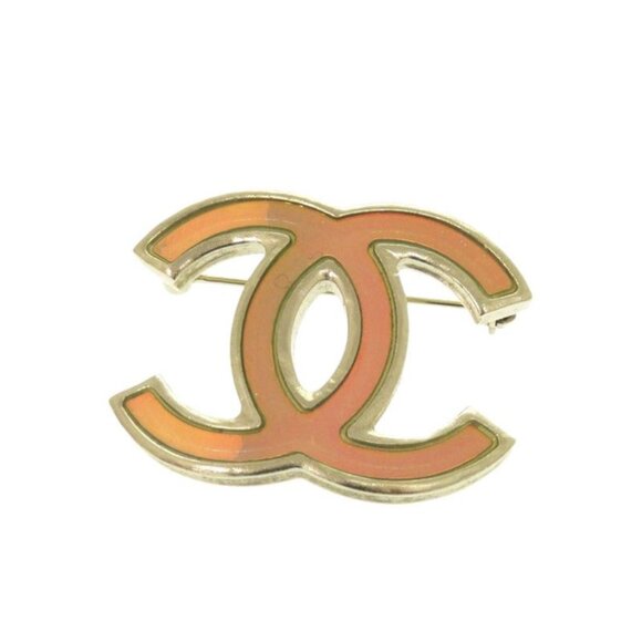 Chanel Coco Mark B12 P GP Gold Brooch 0847